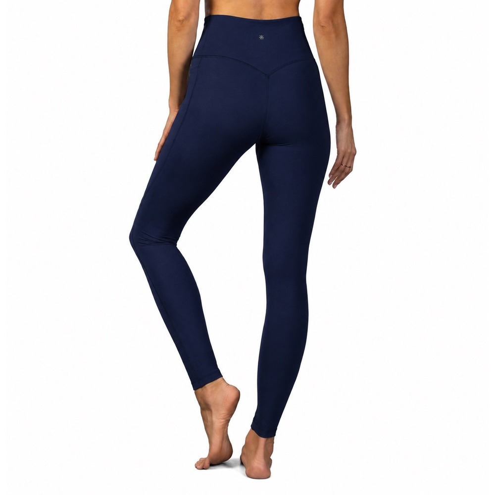Laird Sculpting Leggings Womens Small Navy Blue High Rise Pocket Athletic Sporty